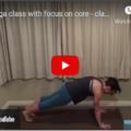 screenshot from a video of a person in plank pose