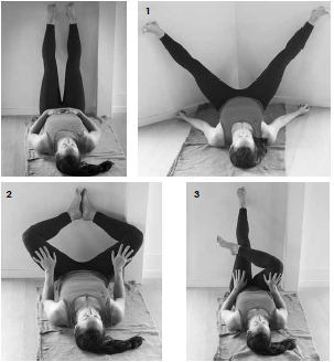 legs up the wall variations from restorative yoga at home