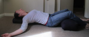 restorative yoga backbend with NO spinal injuries
