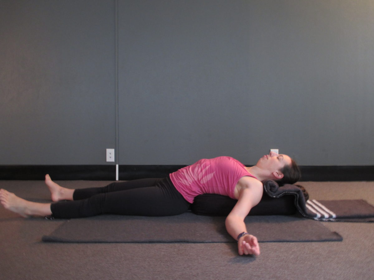 restorative yoga back bend