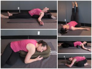 5 different restorative yoga poses