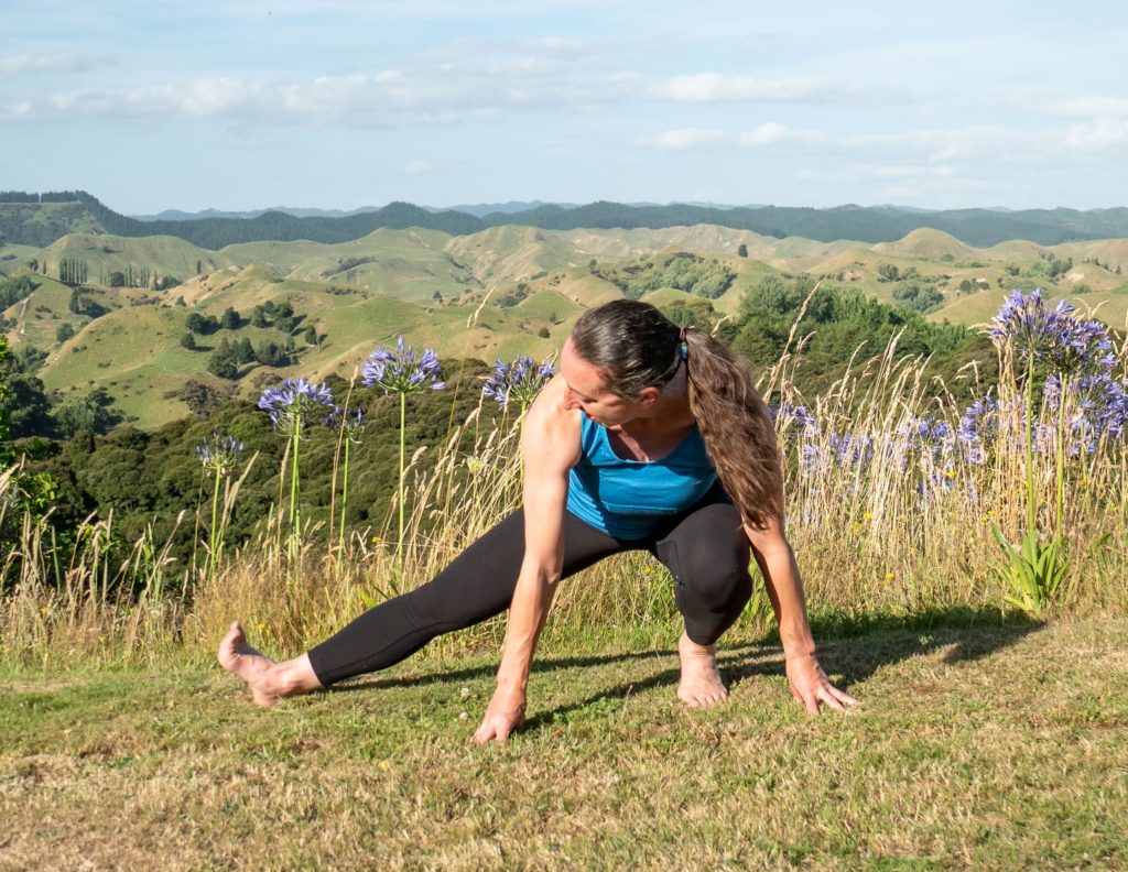 side lunge yoga stretch