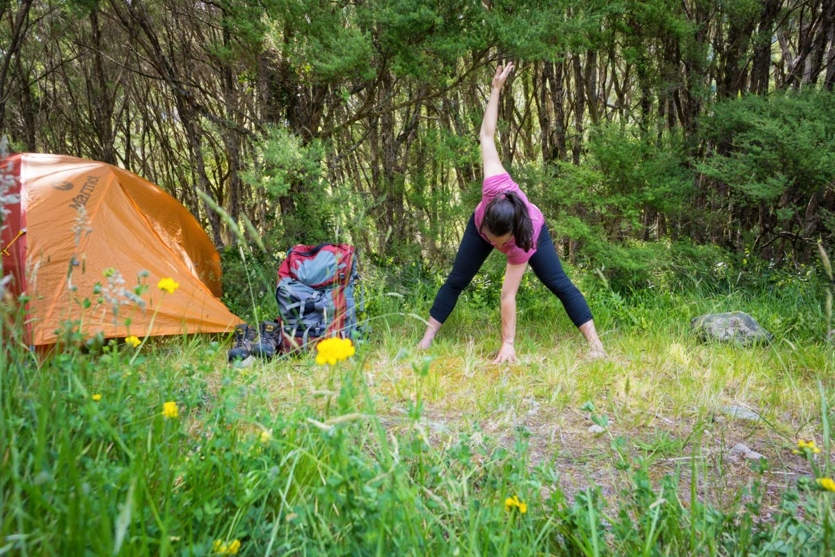 wide leg forward bend with a twist