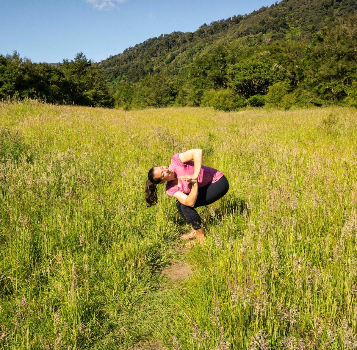 yoga chair pose twist