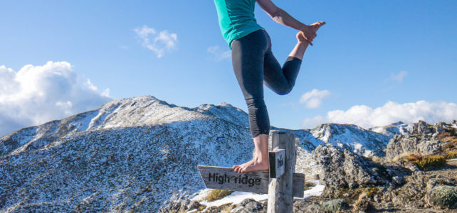 balancing on one leg