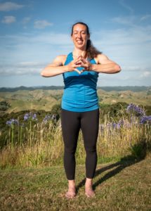 mountain pose with hakini mudra