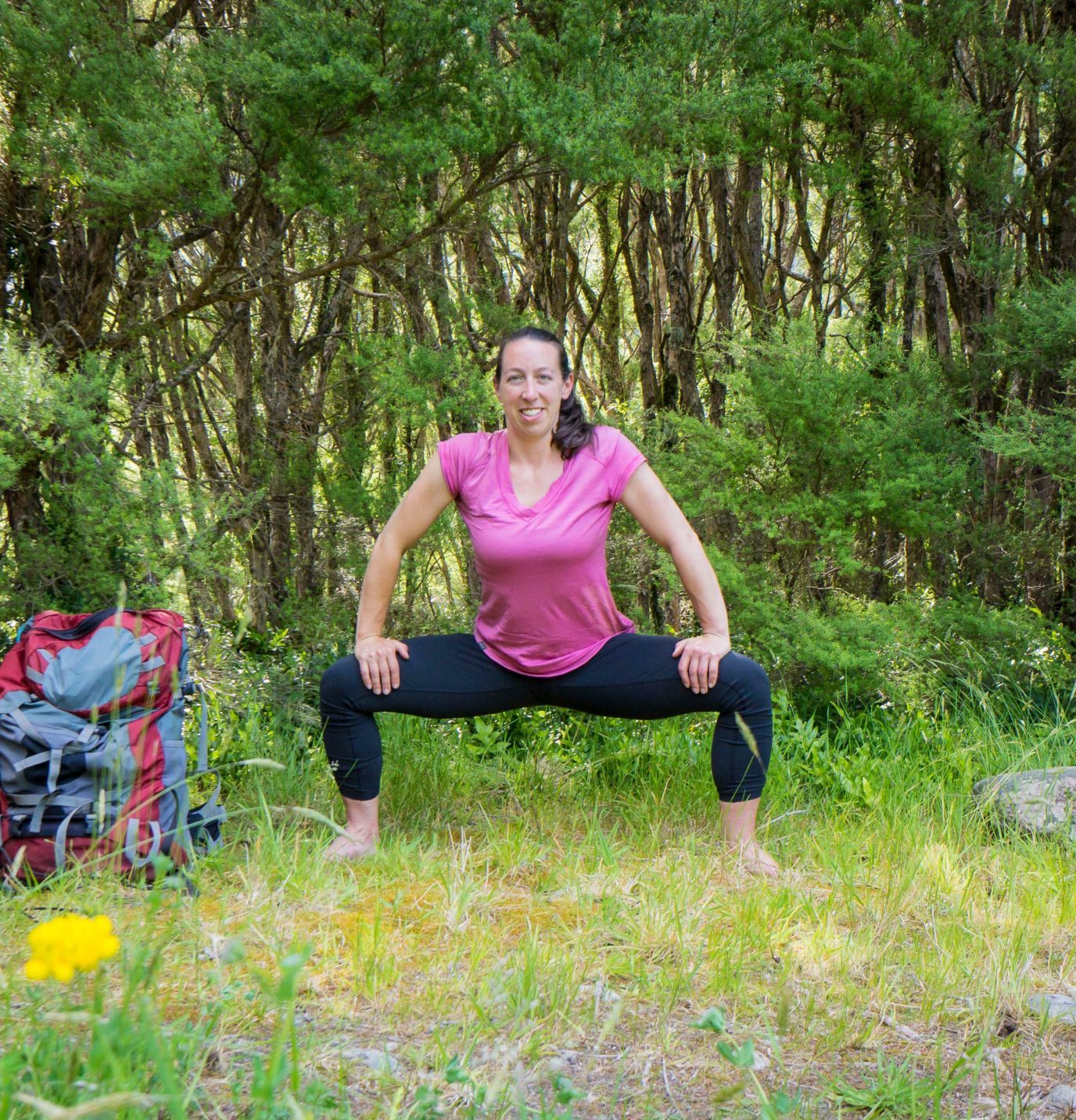 yoga horse pose