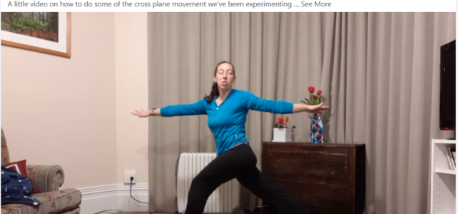 cross body movement video screenshot